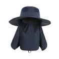thumbnail image 2 of Sombrero para el portátil para exteriores con protección facial para deportes al libre, jardinería y acampada. Azul marino, 2 of 8