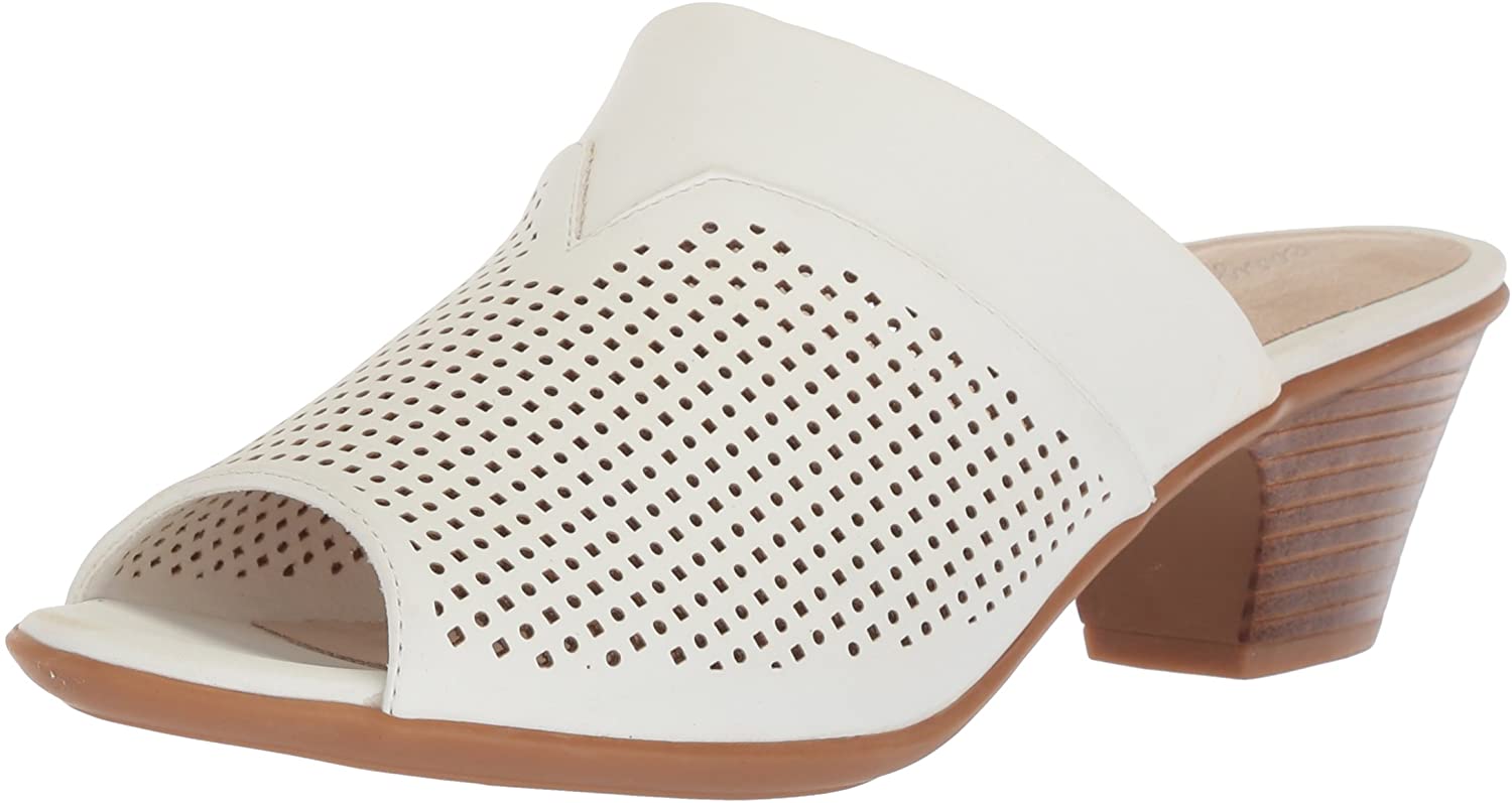 Easy Street Women's POSH Heeled Sandal, White, 6.5 W US Walmart Canada