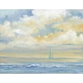 thumbnail image 2 of Brent, Paul 14x12 White Modern Wood Framed Museum Art Print Titled - Misty Morning Sail, 2 of 4