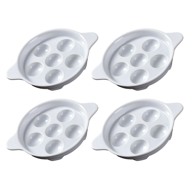 Guardoinrt White Escargot Baking Dish Compact And Lightweight Easy To Clean Seafood Snail Dish Multifunctional
