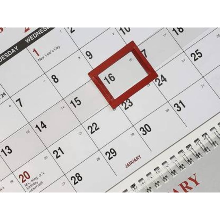 2024 3 Month At a Glance with Flag Banner (FREE RED DATE SLIDE!) Made in  the USA! - Walmart.com