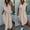 Beige, variant on Shirt Dresses for Women Cap Sleeve Belted Side Slit Button Down Striped Maxi Shirt Dress