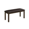 thumbnail image 1 of Monarch Specialties Bench, 42" Rectangular, Wood, Upholstered, Dining Room, Kitchen, Entryway, Brown, Transitional, 1 of 6