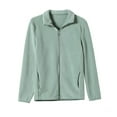 thumbnail image 3 of BiZtdJrK Polar Fleece Jackets for Women Fall Winter Long Sleeve Coats Solid Casual Zip Up Warm Jackets with Pockets Lightning Sales of Today Green XL, 3 of 6