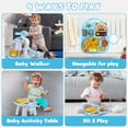 thumbnail image 5 of JoyStone 2 in 1 Muscial Baby Walker and Activity Center for Baby, Toddler, Learning to Walk, Sit to Stand, Early Learning Push Toys for Infant Christmas Gifts, Blue, 5 of 9