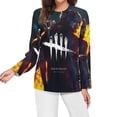 thumbnail image 3 of Dead by Daylight DBD Women's Pajama Top 3D Digital Print Sleepwear Trendy Crewneck Pullovers Long Sleeve Shirts 5XL, 3 of 8