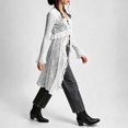 thumbnail image 5 of Cardigans for Women, V Neck Long Length Open Front Knit Sweaters with Ruffle Detail & Flare Sleeves, Spring Fall Street Wear | VerBelle,Beige L, 5 of 9