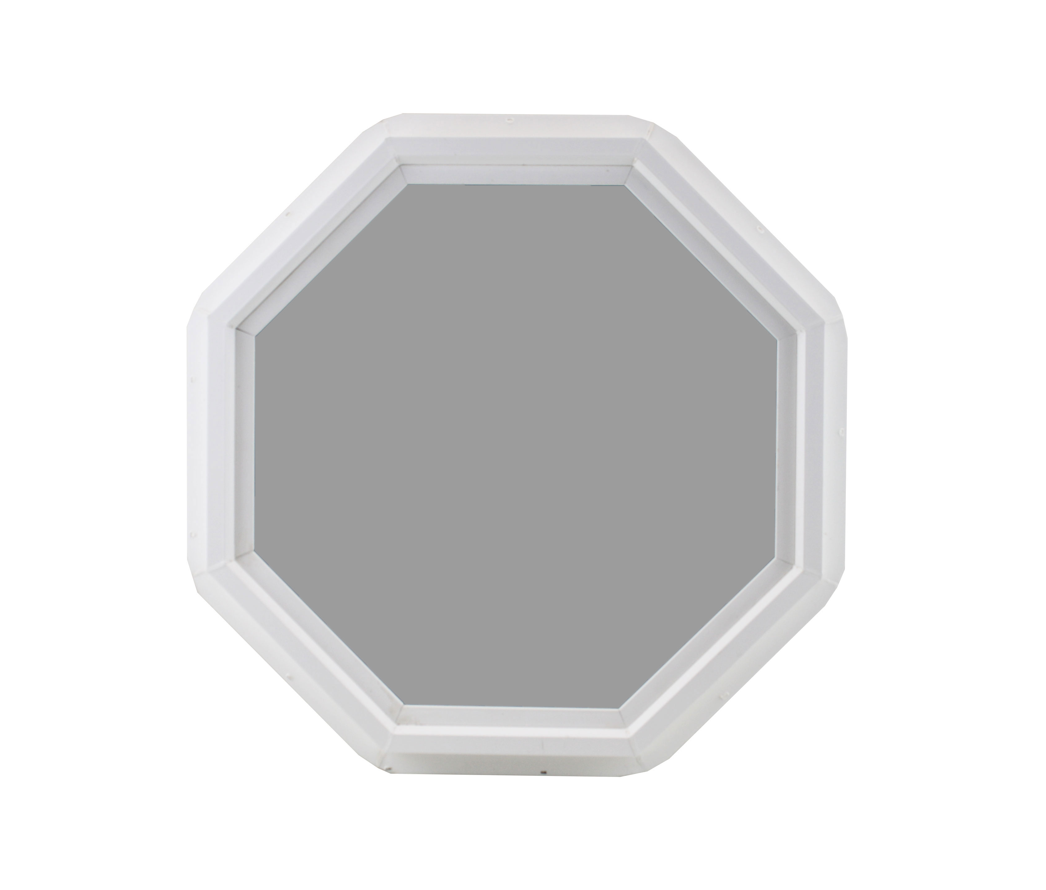 Octagon 24" Double Pane Window Tempered Glass LowE PVC Frame Without