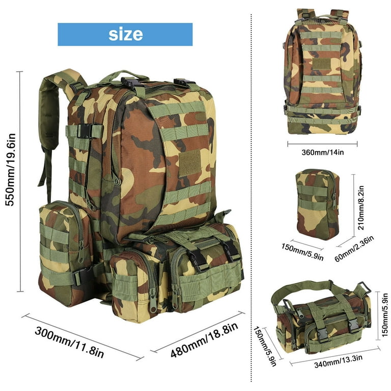 55l top molle backpack