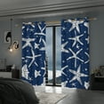 thumbnail image 3 of Lfeey Shell Starfish Cartoon Patterned Blackout Curtains for Children's Bedroom Grommet Curtains, 42x63 inch, Set of 2, 3 of 6