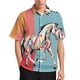 thumbnail image 2 of Camisas con estampado digital de animales y caballos para hombre, camisas hawaianas holgadas informales de manga corta para playa, blusas de gran tamaño para hombre, 2 of 5