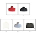 thumbnail image 4 of ZheElen False Collar Detachable Breathable Sleeveless Cotton Knitting High-necked Design Perfect Matching Locking Collar for Sweaters Red Red, 4 of 6