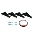 thumbnail image 1 of 4PCS Car Rear Shark Fin Triangle Spoilers Universal Black Curved Style, 1 of 7