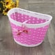 thumbnail image 2 of Cesta de bicicleta para niños, cesta tejida con lazo, monopatín para bicicleta para niñas, color rosa, 2 of 7