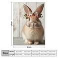 thumbnail image 4 of WYYP Flannel Material Blanket Easter Decorations Rustic Easter with Cute Bunny White, 4 of 6