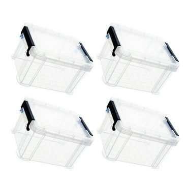 White 4 Pcs Plastic Convenient Storage Boxes Small Items Case Mini Fine Container Household