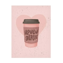 Trademark Fine Art Aminah Eleonora Love you a Latte Canvas Wall Art