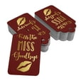 thumbnail image 2 of Inkdotpot 100 Pack Kiss The Miss Goodbye Bridal Shower Favor Paper Tags Craft Real Gold Foil Hang Tag, 2 of 6