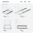 thumbnail image 2 of Home Zone Living Universal Pull-Out Under Sink Trash Can Frame with Adjustable Fit and Removable Storage Shelf, 2 of 7