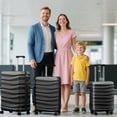 thumbnail image 6 of Luggage Sets 3 Piece Lightweight Luggage with Spinner Wheels ABS Travel Suitcase with TSA Lock 20 24 28 inch Carry on Luggage Black, 6 of 9