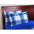 Mainstays Blue Plaid 8 Piece Bed in a Bag Comforter Set with Sheets