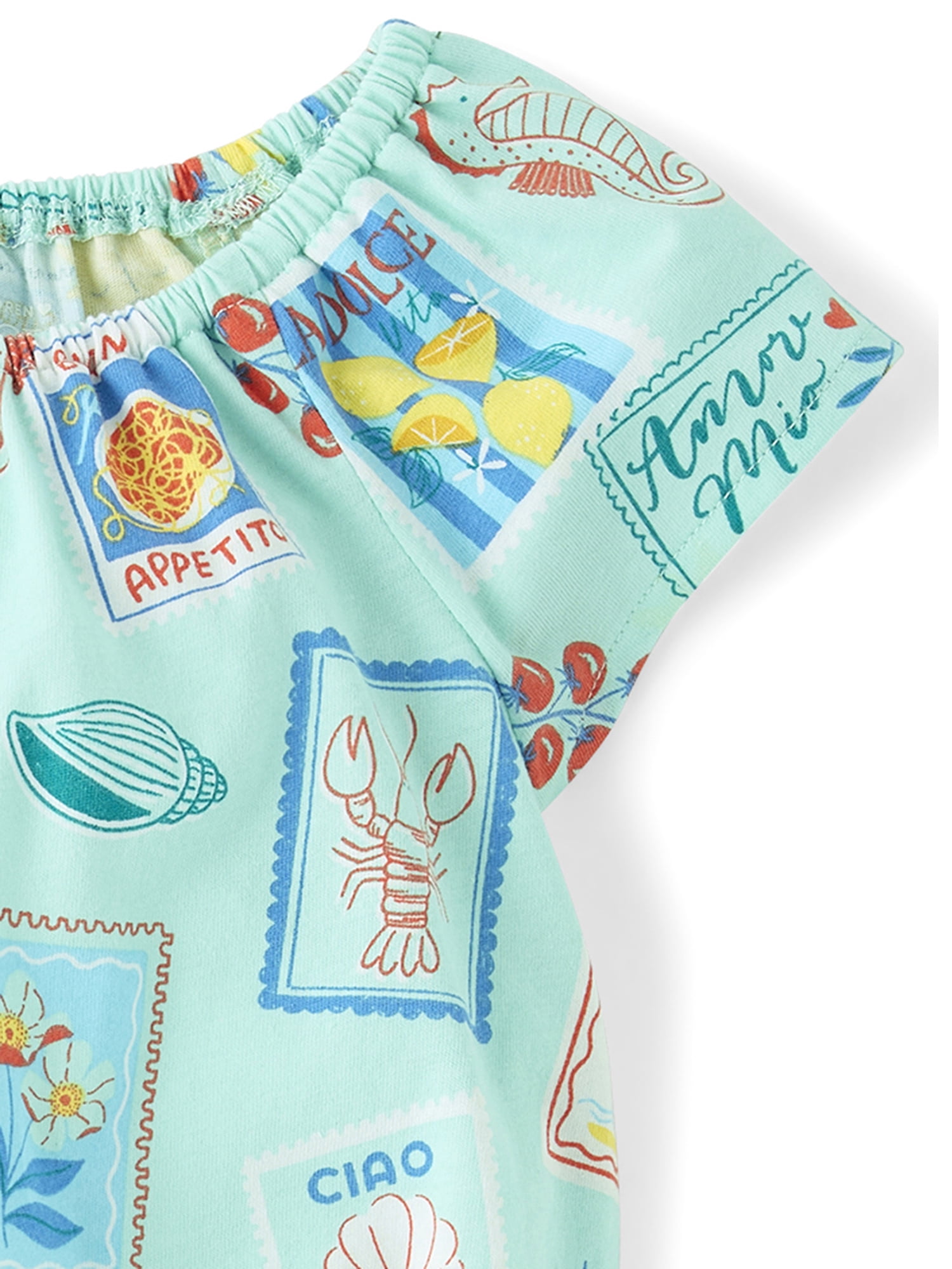 The Children's Place Baby & Toddler Girls Short Sleeve Flutter Romper, Sizes 6M-5T