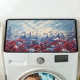 thumbnail image 5 of ZIATUBLES Washing Machine Dust Cover Pad Multiple Washer and Dryer Top Protector Mat for Laundry Room Kitchen Washable Home Decor Accessories, 24 x 19.7 Inch, Butterfly Floral Sky, 5 of 7