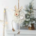 thumbnail image 1 of Adornos navideños Adorno para árbol de Navidad hecho de madera Adecuado para colgar muñecos de nieve de edad avanzada en habitaciones Salas de estar Exhibición Decoración para árbol de Navidad Decorac, 1 of 6