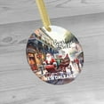 thumbnail image 3 of Watercolor Santa on Bourbon Street, New Orleans Louisiana LA Landmark Travel Memory Souvenir Landmark Vacation Keepsake Ceramic Christmas Ornament Xmas Holiday Tree Gift, 3 of 3