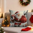 thumbnail image 2 of Luoshdecor Christmas Pillow Cover 18x18 in, Christmas Gift, Pink White Throw Pillow Covers,Christmas Decorations for Home Sofa, Bed, 2 of 6