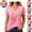 Pink, variant on Mfakffe Breast Cancer Shirts for Women Breast Cancer Awareness V Neck Short Sleeve T-Shirt Floral Pink Ribbon Embroidery Effect Casual Loose Tee