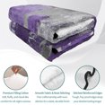 thumbnail image 4 of Full Quilt Set 78''x90'', Purple Grey Lightweight Bedspread Coverlet Set with 2 Pillow Shams, Modern Oil Painted Abstract Art Breathable All Season Quilt Bedding for Bedroom/Guest Room, 4 of 9