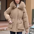 thumbnail image 2 of Winter Coats for Women Winter Warmth Long Coat With Hood Outerwear Jacket Thermal Insulated For Cold Weather Fashion Winter Jackets for Women, 2 of 4