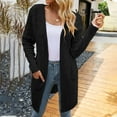 thumbnail image 6 of Lindreshi Cardigan Sweaters for Women Lightweight Clearance Women's Fashion Top Cardigan Pocket Medium and Long Term Outwear Long Sleeve Coat, 6 of 9