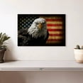 thumbnail image 2 of Elephant Stock Eagle And Flag Of America Wall Art - Horizontal Canvas Wall Art - Living Room Wall Decor - Animal Canvas - Red And Brown Decor - 12" x 8", 2 of 8