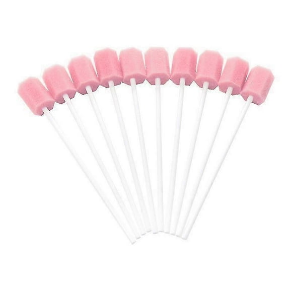 100pcs Disposable Oral Care Sponge Swab Tooth Cleaning Mouth Swabs