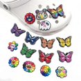 thumbnail image 3 of Butterfly Sunflower Series Hole Shoe Flower Shoe Buckle Croc Decorative Buckle PVC Soft Shoe Flower Accessories, 3 of 4