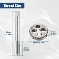 thumbnail image 2 of Transemion 2pieces High Accuracy Thread Durability And Exquisite Craft For Precise Tapping Rustproof Die m10 1Set, 2 of 6