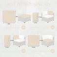 thumbnail image 2 of Kimunuk 9 Pcs Outdoor Patio Replacement Cushions,Waterproof Cushions for 4-Seat Outdoor Sectional Sofa Couch, Cream, 2 of 6