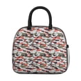 thumbnail image 5 of Insulated Lunch Bag for Women, Floral Print Oxford Fabric Lunch Box, Leakproof Thermal Cooler Tote for Work, School & Picnic, Camo, Camouflage Print, 5 of 5