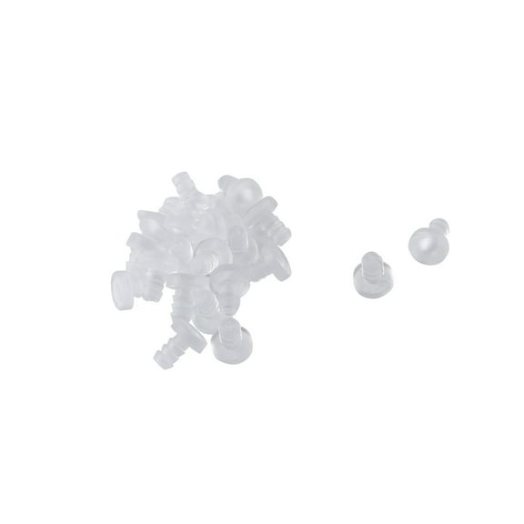 Unique Bargains 20Pcs 5mm Clear Flat Soft Stem Bumper Glide Patio Outdoor Furniture Chair Desk