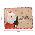 thumbnail image 6 of D-GROEE Winter Christmas Placemats Table Mat Cartoon Xmas Santa Claus Snowman Embroidery Place Mat 46cm x 35cm Dining Home Kitchen Table Decoration, 6 of 8