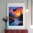 thumbnail image 2 of Diamond Art Kit for Adults, Sunset Over Mountain Stream Diamond Painting for Adults Beginners, 5D DIY Diamond Art Painting Kits, Colorful Diamond Painting Craft for Home Decor 12x16, 2 of 7