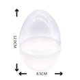 thumbnail image 2 of Transparent Open Twist Egg, Plastic Easter Storage Capsule, Hollow Round Easter Toys Egg for Doll Machine, Candy, Easter Gifts/Toys, Party Favor & DIY Easter Decor Supplies, 4.72in, White, 2 of 8