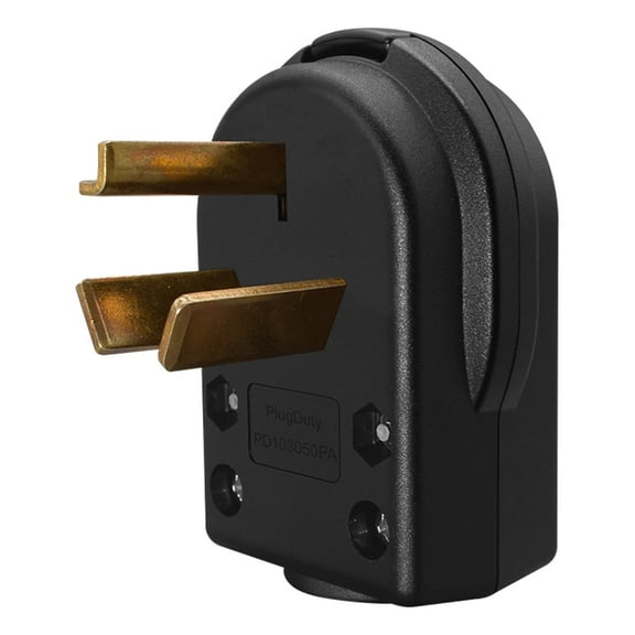 Strhowill Right Angle Nema 10-30P 30A 125V-250V AC Plug, Three-pole power plug with large power industrial assembly wiring head.