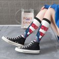 thumbnail image 5 of Haiem bass fish with the USA flag Funny Novelty Crazy Design Cotton Socks Sports Socks Knee High Socks For Men, Women,1Pairs - Gift For Working Friends, 5 of 6