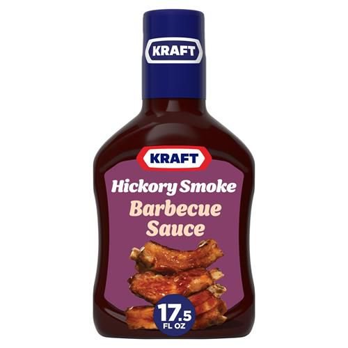 Kraft Hickory Smoke Slow-Simmered Barbecue Sauce, 17.5 Oz Bottle - Pack of 2