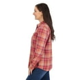 thumbnail image 4 of Women's ZeroXposur Lisbon Flannel Shirt Color: Green Madras Size: SMALL, 4 of 4