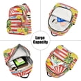 thumbnail image 5 of FORMRS Mini Backpack Purse for Women Quilted Travel Daypack Casual Shoulder Bag, Striped Lemon, 5 of 7