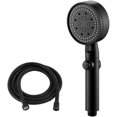 thumbnail image 1 of Black Handheld Showerhead, Handheld Showerhead and Hose Set, 5 Mode Adjustable Shower Head, Metal Shower Head, 1 of 7